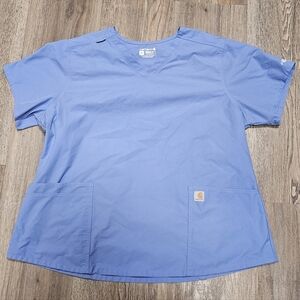 Carhartt Light Blue V-Neck Scrub Top